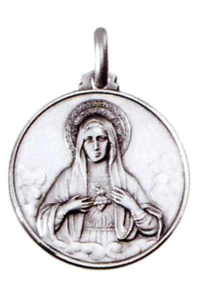 画像1: メダイ シルバー925　み心のマリア　10mm【返品不可商品】※店頭在庫残り一点のみ (1)