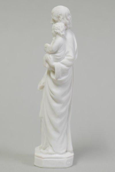 画像4: ★20％OFF★ プラストマーブル製　聖ヨセフと幼子像　16cm 白 (4)