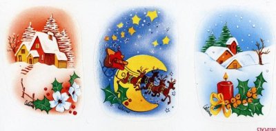 画像1: イタリア製　クリスマスシール　ゆきだるま　EG830