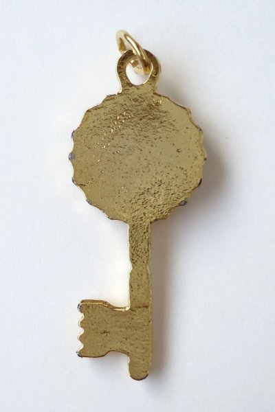 画像3: メダイ　鍵型　無原罪の聖母　金色 (3)
