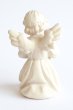 画像3: 小さな木彫り天使像　ローソクをもつ天使　白木 4.5cm　NB (3)