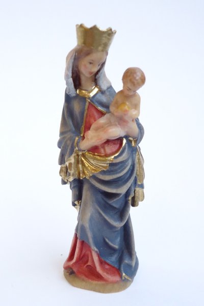 画像1: 木彫り　聖母子像　カラー 7cm  NB (1)