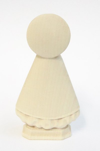 画像3: 木彫り　マリアゼル像　白木 約8cm　 (3)