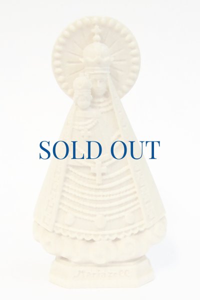 画像1: 木彫り　マリアゼル像　白木 約8cm　 (1)