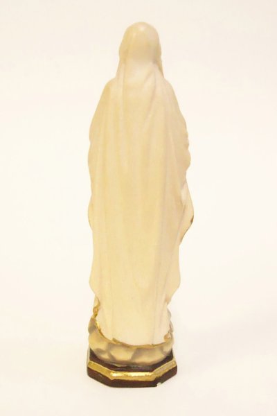 画像3: 木彫り　ルルドのマリア像　カラー 約8cm　※店頭在庫のみ (3)