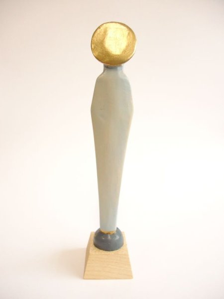 画像4: 木彫り 細いマリア像 カラー 14.5cm (4)