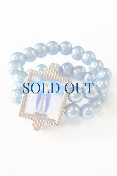 画像2: 指輪　テグス　パール調　無原罪の聖母　ブルー (2)