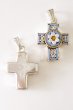 画像3: ミニ十字架　フィレンツェモザイクペンダントトップ　銀メッキ（※色はアソート入荷のため指定できません） (3)