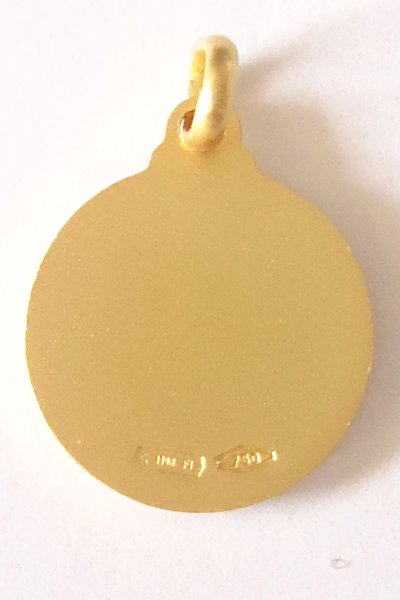 画像2: メダイ 18金　み心のマリア　14mm【返品不可商品】店頭在庫1点のみ (2)