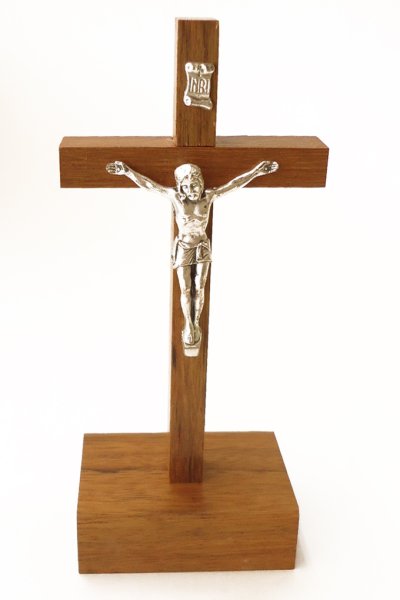 画像1: 卓上十字架　木製　H11.3cm (1)