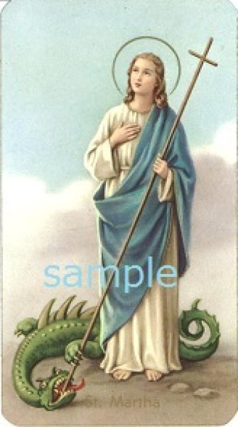 画像1: イタリア製　ご絵　聖マルタ 7月29日　400-164(※5枚セット) (1)