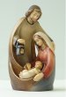 画像1: 木彫り　クリスマス聖家族　カラー 7.5cm　 (1)