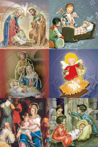 画像2: イタリア製シール　ご降誕（6柄）30078 (2)