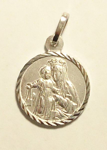 画像2: メダイ シルバー925　スカプラリオ　両面 14mm【返品不可商品】※店頭在庫残り一点のみ (2)