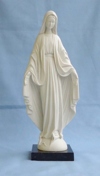 画像1: プラストマーブル製　無原罪の聖母像　約36cm 白 (1)