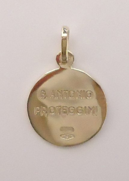画像3: メダイ 18金　パドアの聖アントニオ　14mm【返品不可商品】 (3)
