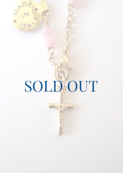 画像2: ロザリオブレスレット　ピンク+金　ボディ付き　NB (2)