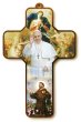 画像1: 板絵十字架　教皇フランシスコ＆結び目を解く聖母マリア＆アシジの聖フランシスコ (1)