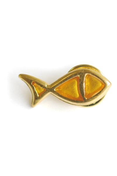 画像1: ピンバッジ　魚　黄色　※在庫僅少　NB (1)