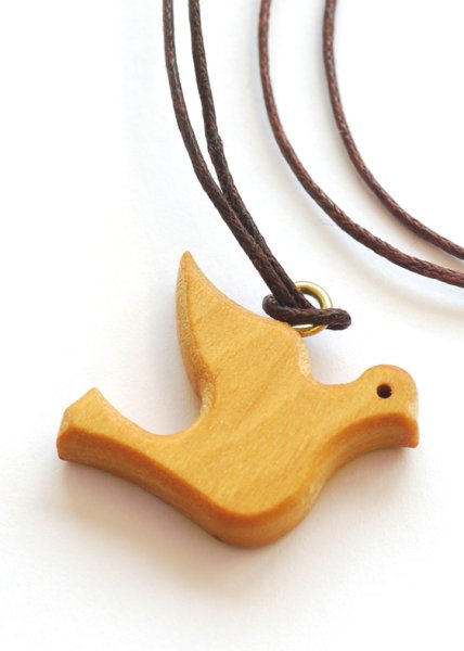 画像4: ペンダント　オリーブ製　ハト（聖霊の象徴・平和のシンボル） (4)