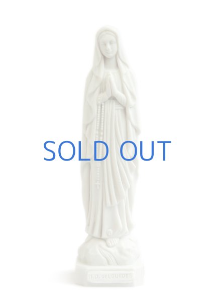 画像1: プラストマーブル製　ルルドの聖母像　白 16cm　NB (1)