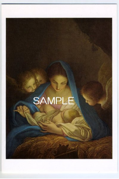 画像1: イタリア製　名画二つ折りカード　ご降誕　NB (1)