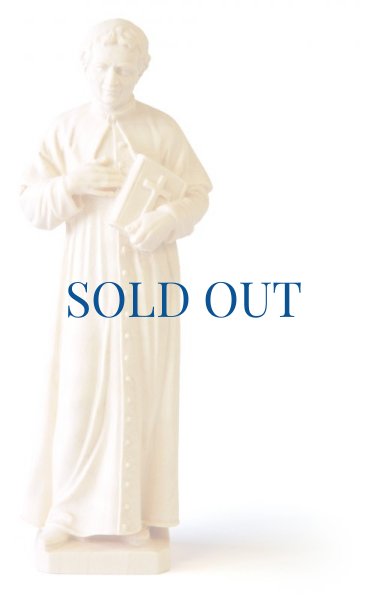 画像1: 木彫り　ドン・ボスコ像　白木 15cm　※在庫僅少 (1)