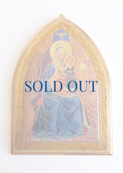 画像1: 壁掛板絵　イコン聖母子　※在庫僅少 (1)