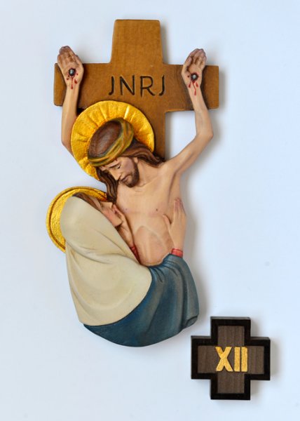 画像4: 壁掛木彫り 十字架の道行 15留セット ★現品限り★セール！！30%引き！★ (4)