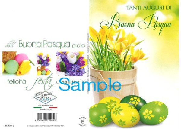 画像2: 二つ折りイースターカード　花 クロッカス　34.2044-2　※在庫僅少 (2)