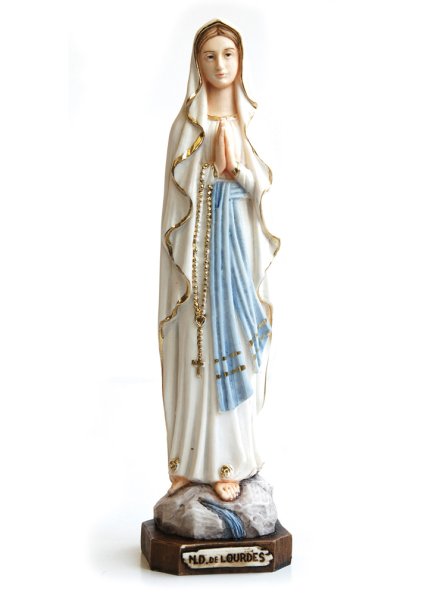 画像2: プラストマーブル製　ルルドの聖母像　カラー 20.5cm (2)
