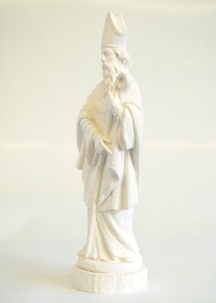 画像3: プラストマーブル製　聖パトリック像　約22cm 白 (3)