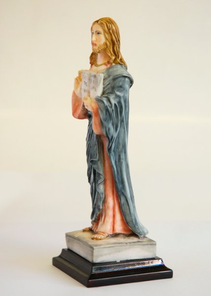 画像3: ★20％OFF★ プラストマーブル製　聖書を持つイエス像　約17cm カラー (3)