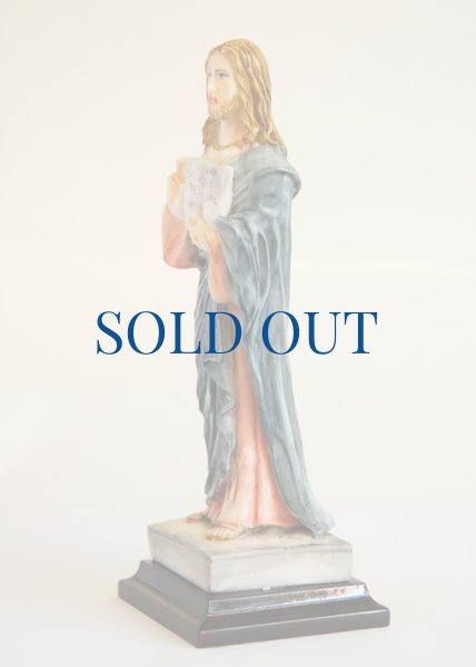 画像3: ★20％OFF★ プラストマーブル製　聖書を持つイエス像　約17cm カラー (3)