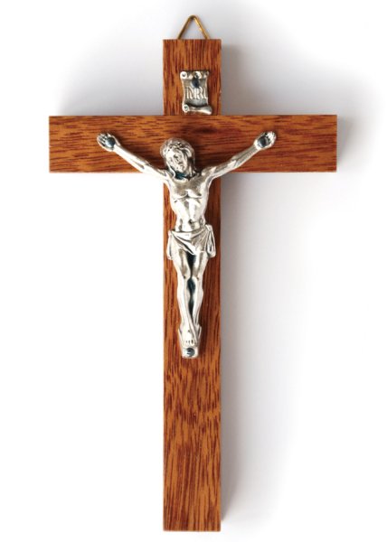 画像1: 壁掛け十字架　木製 (1)