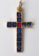 画像1: ミニ十字架　青＆中央赤　3cm (1)