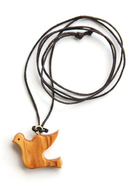 画像3: ペンダント　オリーブ製　ハト（聖霊の象徴・平和のシンボル） (3)