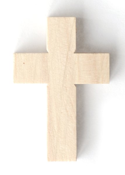 画像1: ミニ十字架　木製　ラテン十字架　ナチュラル (1)