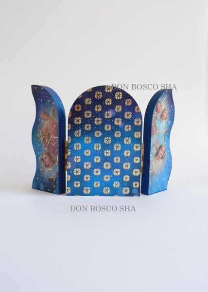 画像2: ★20%OFF★　クリスマス 卓上置物　3面板絵 572-N95 (2)