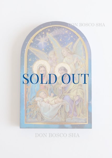 画像1: クリスマス 卓上置物　板絵 574-N97 NB (1)