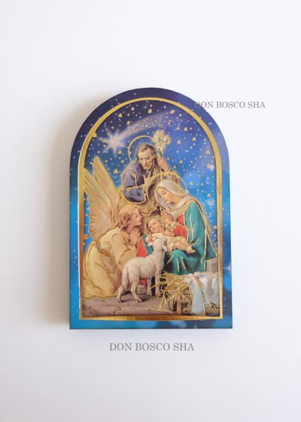 画像5: クリスマス 卓上置物　板絵 574-N93 NB (5)