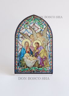 クリスマス 卓上置物 ステンドグラス 1003 - ドン・ボスコ社