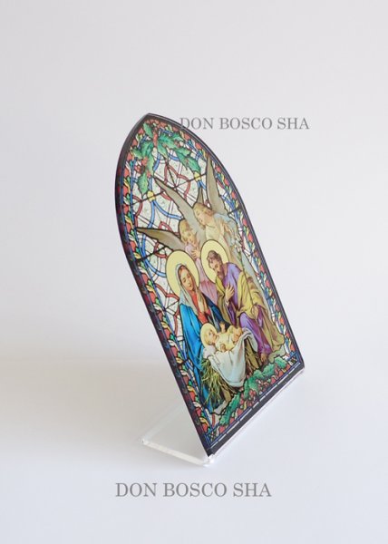 画像2: クリスマス 卓上置物 ステンドグラス 1002 (2)