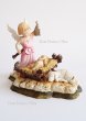 画像1: ★20%OFF★　プラストマーブル製　カンテラをもつ天使と幼子像　10cm カラー（1342C） (1)