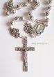 画像3: ロザリオ　バラの花型珠　銀色　ファティマ&み心のイエス (3)