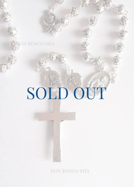 画像4: ロザリオ　バラの花型珠　銀色　ファティマ&み心のイエス　 (4)
