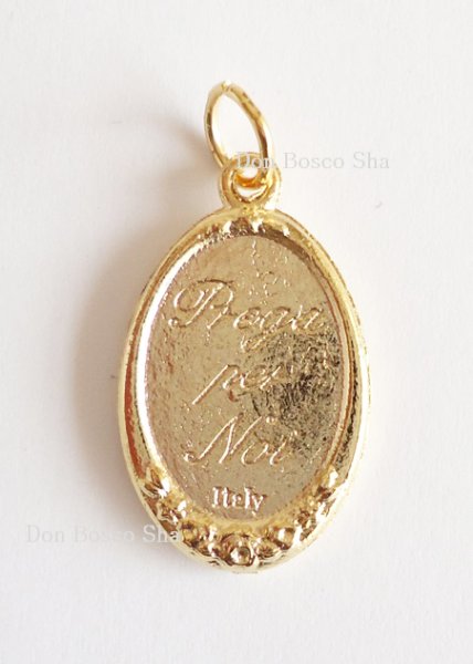 画像2: メダイ 無原罪 カラー+金 22mm (2)