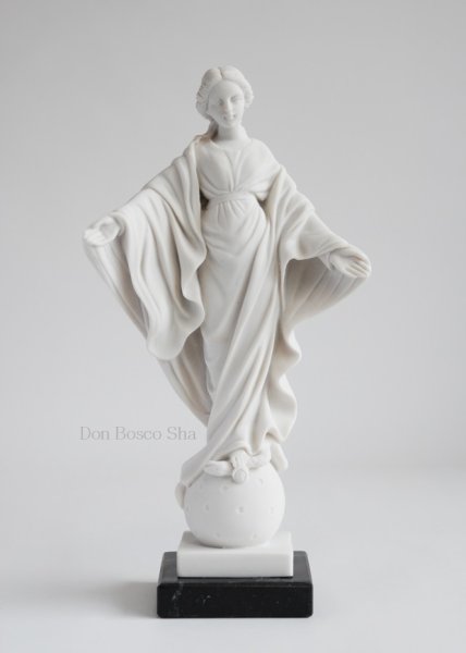 画像2: プラストマーブル製　ほほえみのマリア像　24cm  白　※在庫僅少 (2)