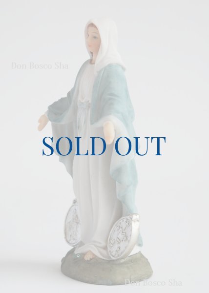 画像3: 樹脂製　無原罪の聖母像　約13cm カラー (3)