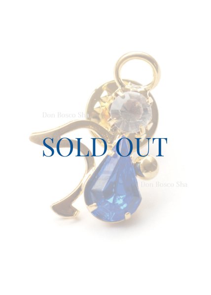 画像1: ピンバッジ　天使　青　NB　 (1)